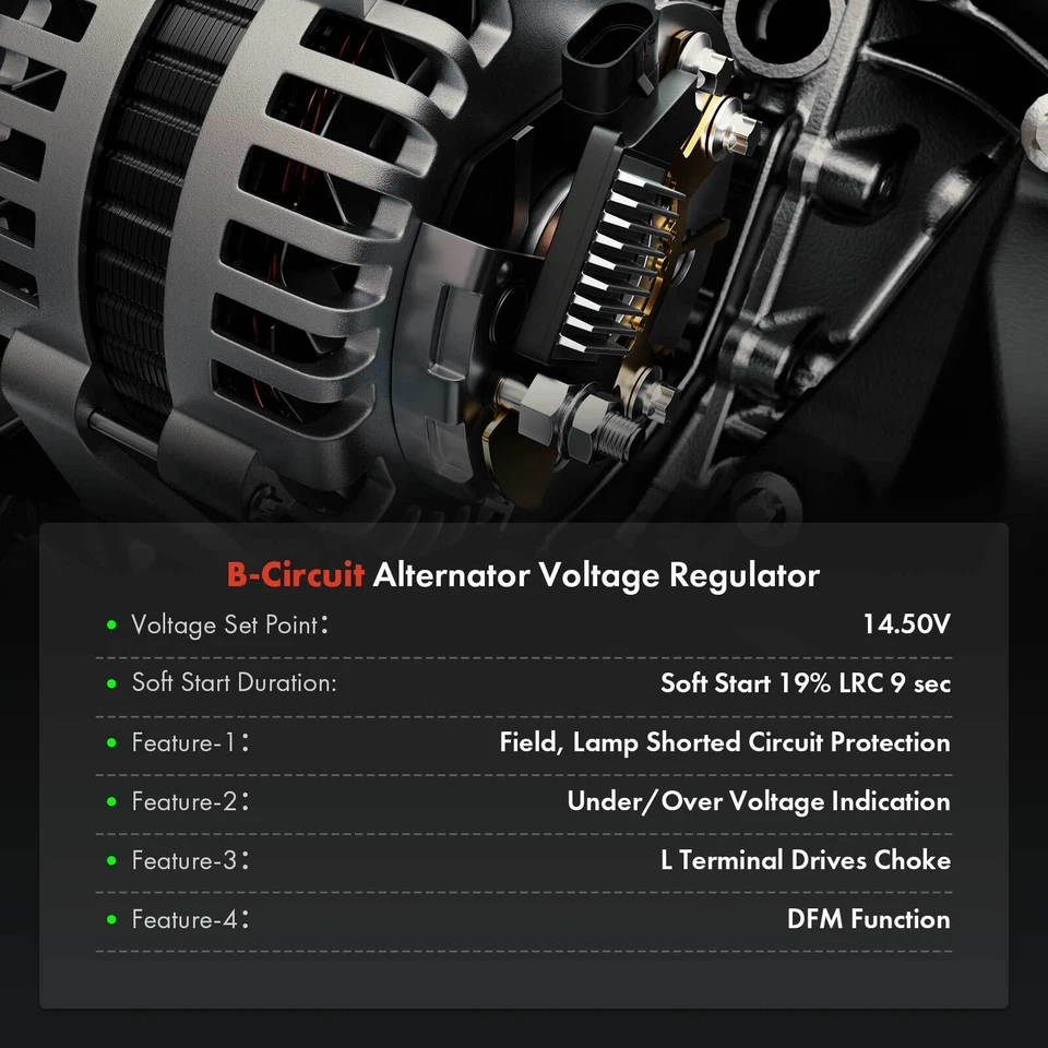 Regulador de alternador para Volkswagen Passat 2006 2007 2008 CC 2009-2011 3.6L 14 V - Imagem 2 de 4