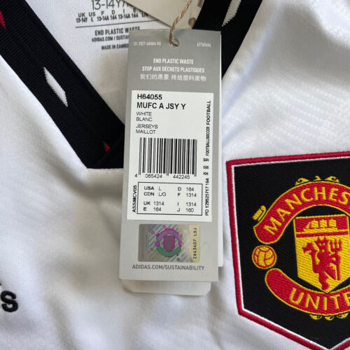 McTominay Manchester United Away Jersey 22-23 L Boys Adidas Soccer Shirt - Picture 8 of 10