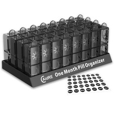 Monthly Pill Organizer 2 Times a Day, 30 Day Pill Organizer AM PM, One Month ...