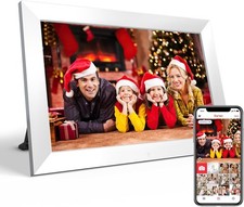 Digitaler Bilderrahmen - 10,1 Zoll IPS Display Touch, WIFI, Frameo 32GB, Weiß
