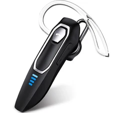 Bluetooth Headset V5.4 Earpiece Wireless Headphones Noise Cancelling Handsfre...