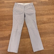 Dalia womens blue white pinstripe straight le...