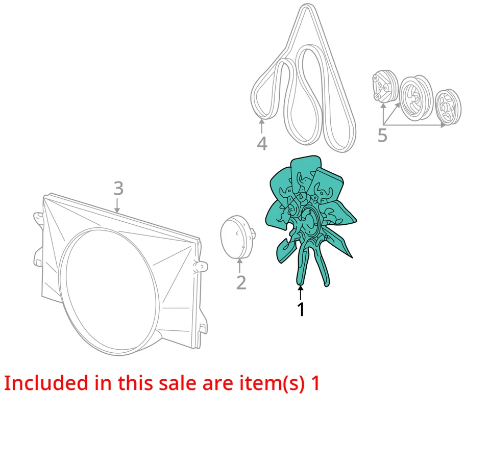 Fan Blade 8-445 7.3L Diesel Fits 95-98 FORD E350 VAN 647830 - Image 3 of 4