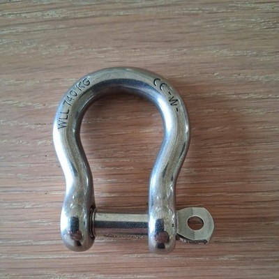 Wichard Bogenschäkel: selbstsichernd, Edelstahl, 8 mm Stift & 740 kg WLL