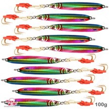 Peces 10 piezas 100 g ¡GUAU! Cuchillo mariposa velocidad plantilla vertical 3,5 oz azul rosa verde