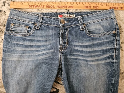 BKE Sabrina Boot Cut Denim Blue Jeans Size 31x29.5 Stretch Flap Pocket Embroider - Picture 5 of 13