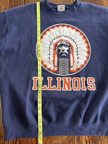 Vintage Illinois Chief Illiniwek Sweatshirt Größe Large Lee Authentic Apparel - Bild 14 von 15