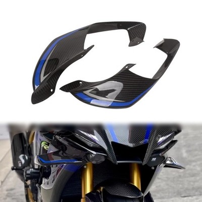 100% Carbon Fiber Fixed Wing Cover Spoiler For 2021-2024 Yamaha YZF-R1 R1 R1M