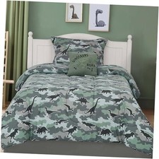 Comforter Set for Boys-3 Pieces Glow in The Dark Bedding Sets for Twin Dinosaur