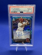 2025 Bowman Chrome Prospect Autographs JJ Wetherholt Blue X-Fractor /150 🔥
