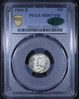 1944-D Mercury Dime - 10c PCGS MS67+ FB CAC ✅ - Full Bands - PCGS Gold Shield