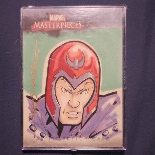 Marvel Masterpieces 2007 Sketch of Magneto. By Brian Shearer. 1/1 Extremely Rare