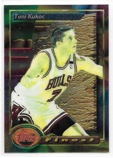 TONI KUKOC ROOKIE NEAR MINT 1993-94 TOPPS FINEST 14 CHICAGO BULLS HOF