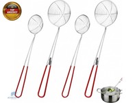 4 StüCk Fondue Sieb, SchaumlöFfel Edelstahl, SieblöFfel Mit Langem Griff, Ro