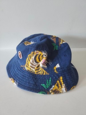 Bape A Bathing Ape Tiger Bucker Hat Bob Tiger Tier blau Größe M Japan