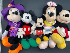 Mickey Mouse  Minnie Mouse Plush Stuffed Collectables Lot of 5 Near Mint