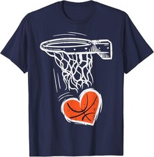 Valentine Basketball Heart For All Ages Unisex T-Shirt