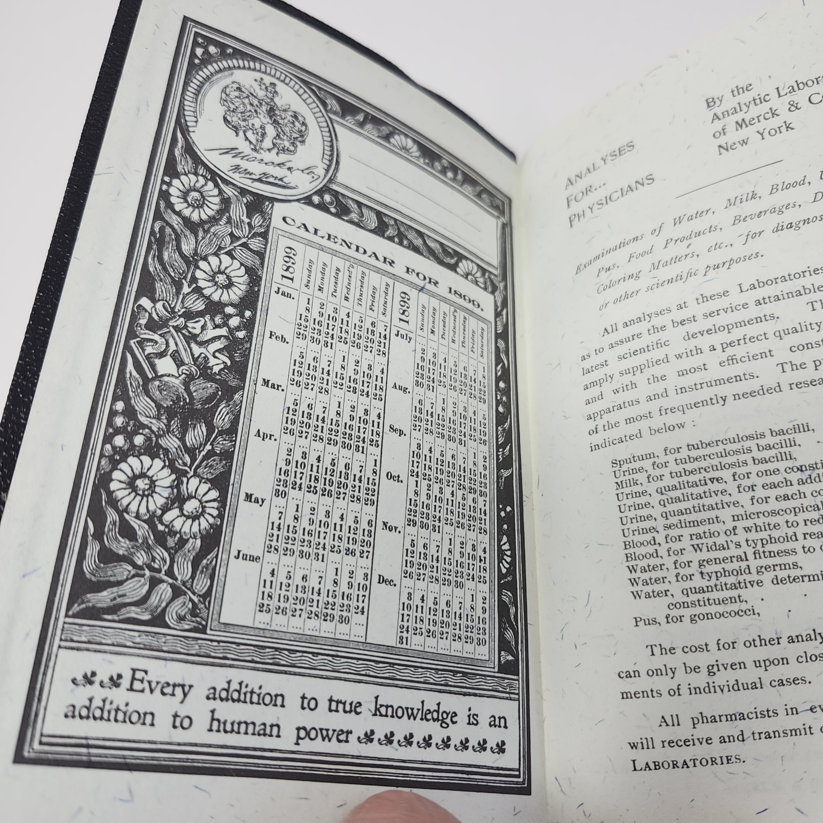 Merck's 1899 Manual Materia Medica 1st Edition Reprint 100th Anniversary Medical