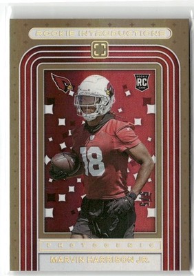2024 Photogenic Marvin Harrison Jr Rookie Introductions Gold 5/5 Cardinals RC