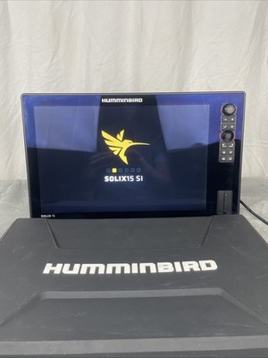 Humminbird Solix 15 SI Fishfinder Chartplotter With Suncover Only 4 Hours!!