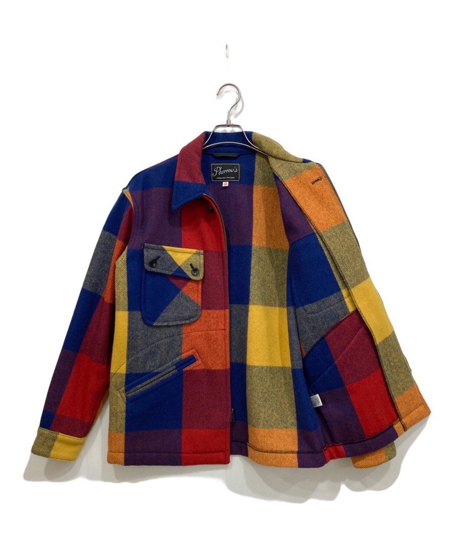 Pherrow's Wool Zip Up Jacket Multi Color 3224 - image 3