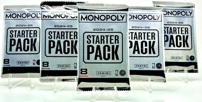 2024-25 Basketball NBA Monopoly Prizm Panini (5) Factory Sealed Starter Packs