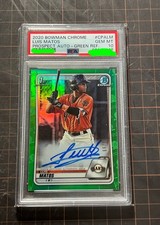 Luis Matos 2020 Bowman Chrome - Prospect Autographs  #CPA-LM Green Atomic...