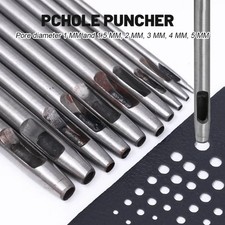 Sharp Hollow Hole Punch Tool Heavy Duty Iron Leather Fabric Gasket 1mm - 5mm