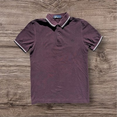 Fred Perry Polo Shirt Bordeaux - Größe S- Classic Casual Style Vintage