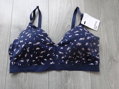 M&S MARKS & SPENCER MARINEBLAU MIX BÜGELLOSER UMSTANDS-STILL-BH GRÖßE UK 20 D-E-CUP