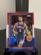 2025-26 Topps Chrome - Quentin Grimes #197 Red White & Blue Refractor - 76ers