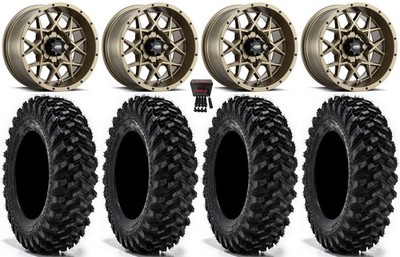 ITP Hurricane 15'' Wheels Bronze 35'' Warrior XT Tires Yamaha Wolverine RMAX