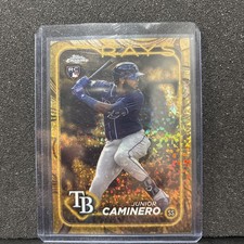 JUNIOR CAMINERO 2024 TOPPS GILDED #84 GOLD MINI-DIAMOND REFRACTOR RC /50