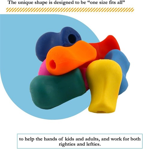 Assorted Color 3-Step Pencil Grips Set: Improve Handwriting for All Ages - Picture 5 of 9