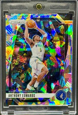 Anthony Edwards RARE  ICE  REFRACTOR TIMBERWOLVES  PANINI MVP MINT