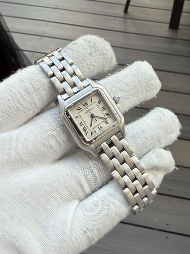 Cartier Panthere Midsize 27mm Stainless Steel Ref 1310 Watch w/ Box & Booklet