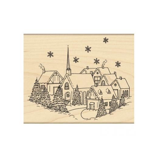 Penny Black Wood Mounted Rubber Stamp - Winterscape 4366K