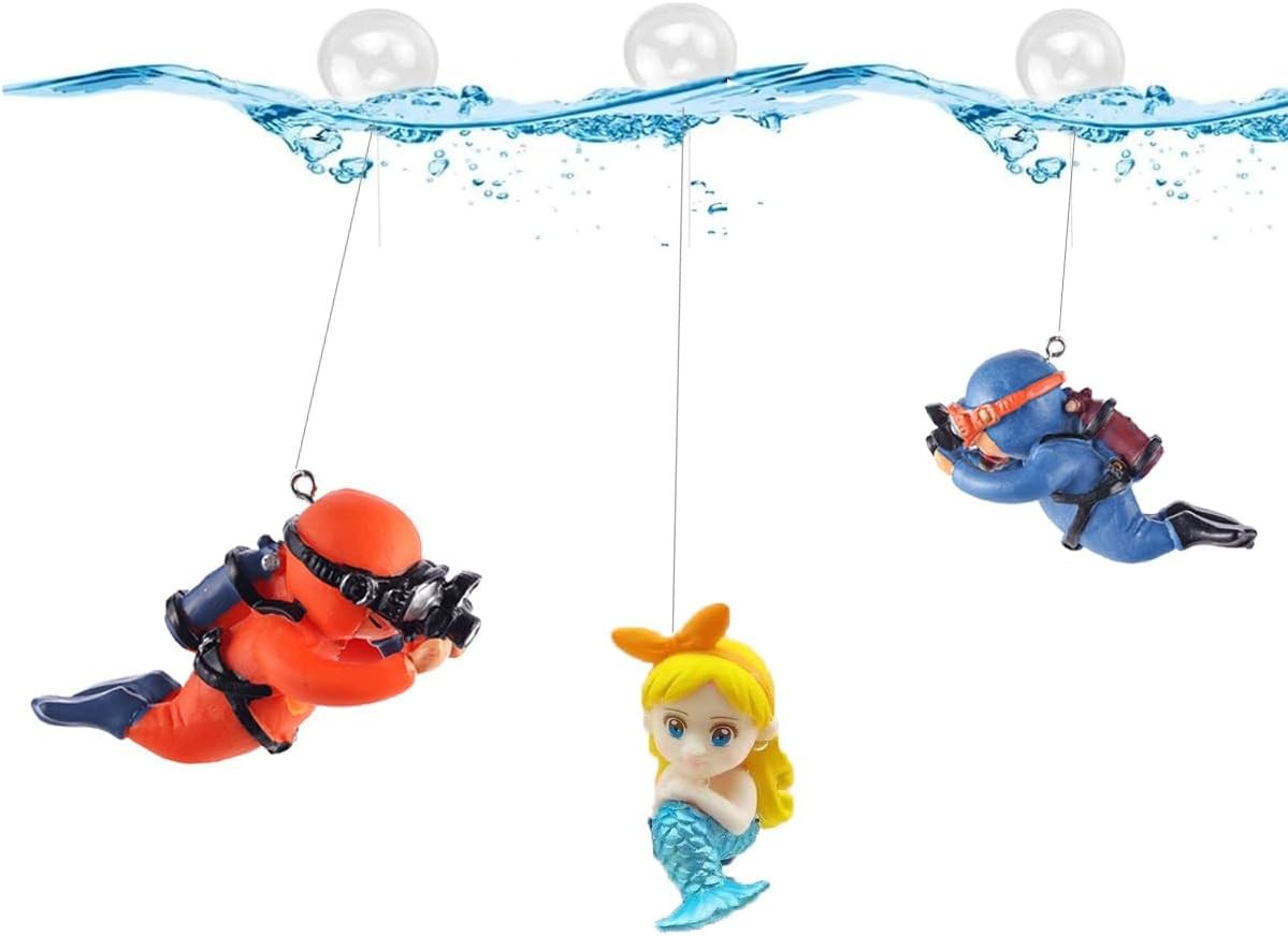 Set di 3 Decorazioni Galleggianti per Acquario