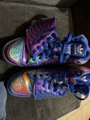 Купить adidas jeremy scott big tongue high top sneakers mens size