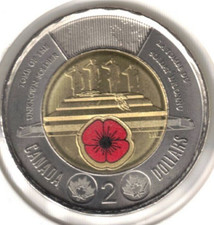 2025 Canadian Uncirculated KCIII & Colored Unknown Soldier 2 Dollar Tonnie coin!
