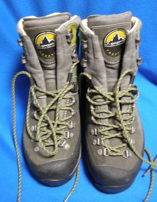 La Sportiva Karakoum Trekking Boots Gray and Green EU 38 US 7.5 No Wear Italy