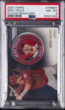 2020 TOPPS PLAYER MEDALLION #TPMMT MIKE TROUT PSA 8