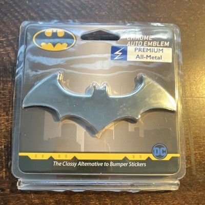 Batman Elektroplate Chrome Auto Emblem - Paint Safe, Easy To Apply / New
