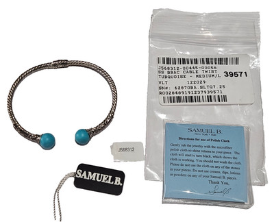 BJC Samuel Benham Sterling Silver 925 Bracelet Turquois Med/Large
