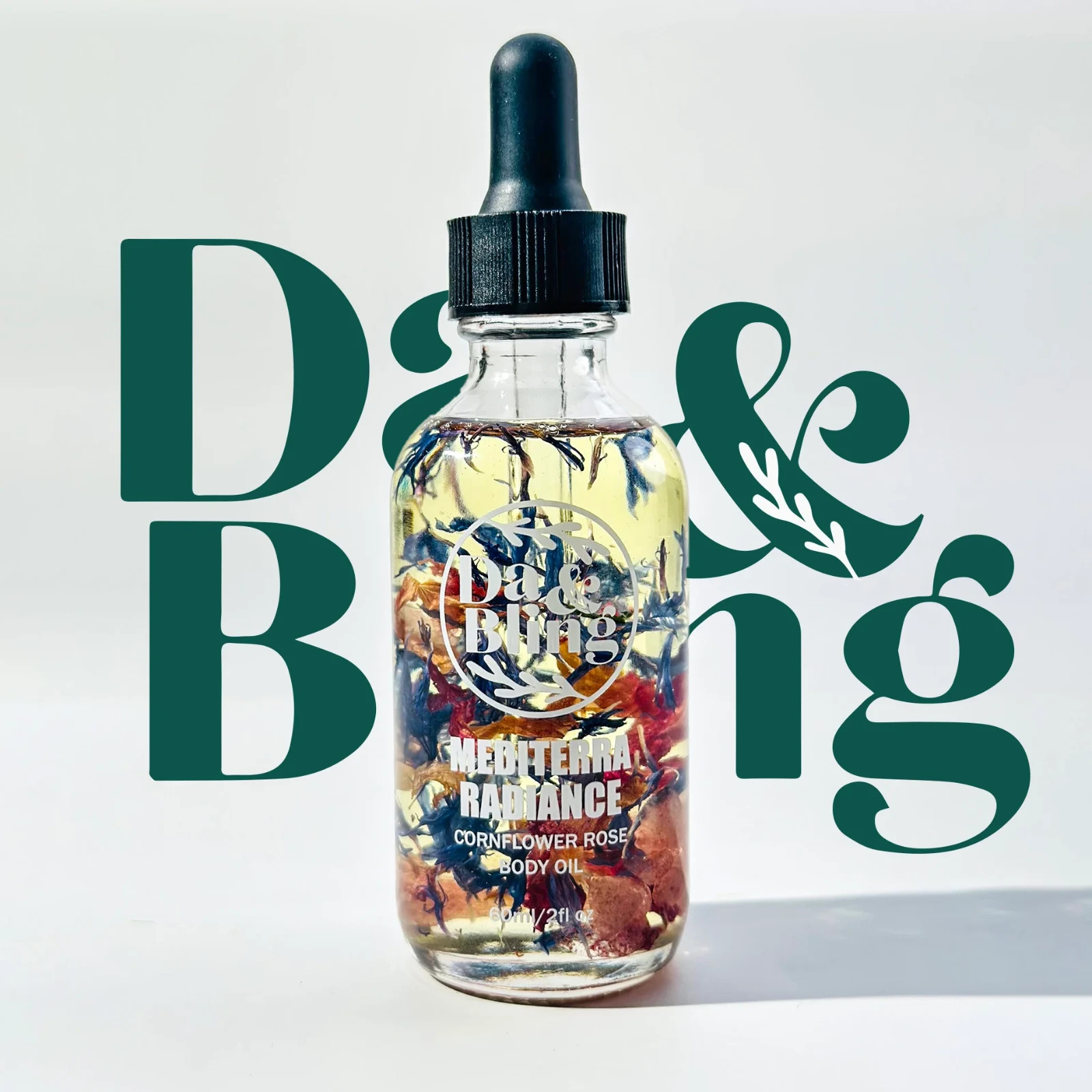 Body Oil with Vitamin E, K2, D3 Nourishing Almond Oil for Dry Skin Cornflower