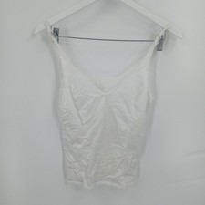 Vintage womens Adonna White Lace Trim Camisole Tank Top Size 32 US XXS XS