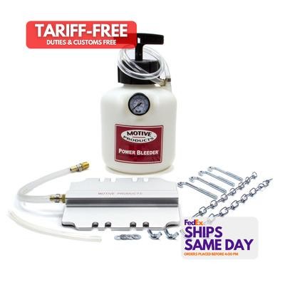 Motive 0105-MTV, Kit White Plastic Brake Power Bleeder System Performance Parts