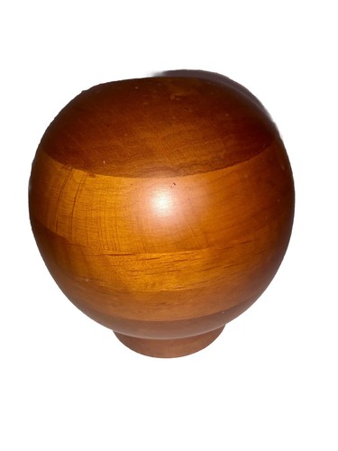 MCM Vintage Atomic Sfera in Legno Noce Ciotola con Cucchiaio Piatto Retrò Salina - Foto 6 di 8