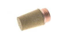 Pneumatic conical noise silencer G 1/2 M, brass with sintered bronze /T2UK