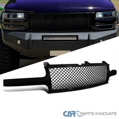 Fits 1999-2002 Chevy Silverado 1500 2000-2006 Tahoe Suburban Black Mesh Grille